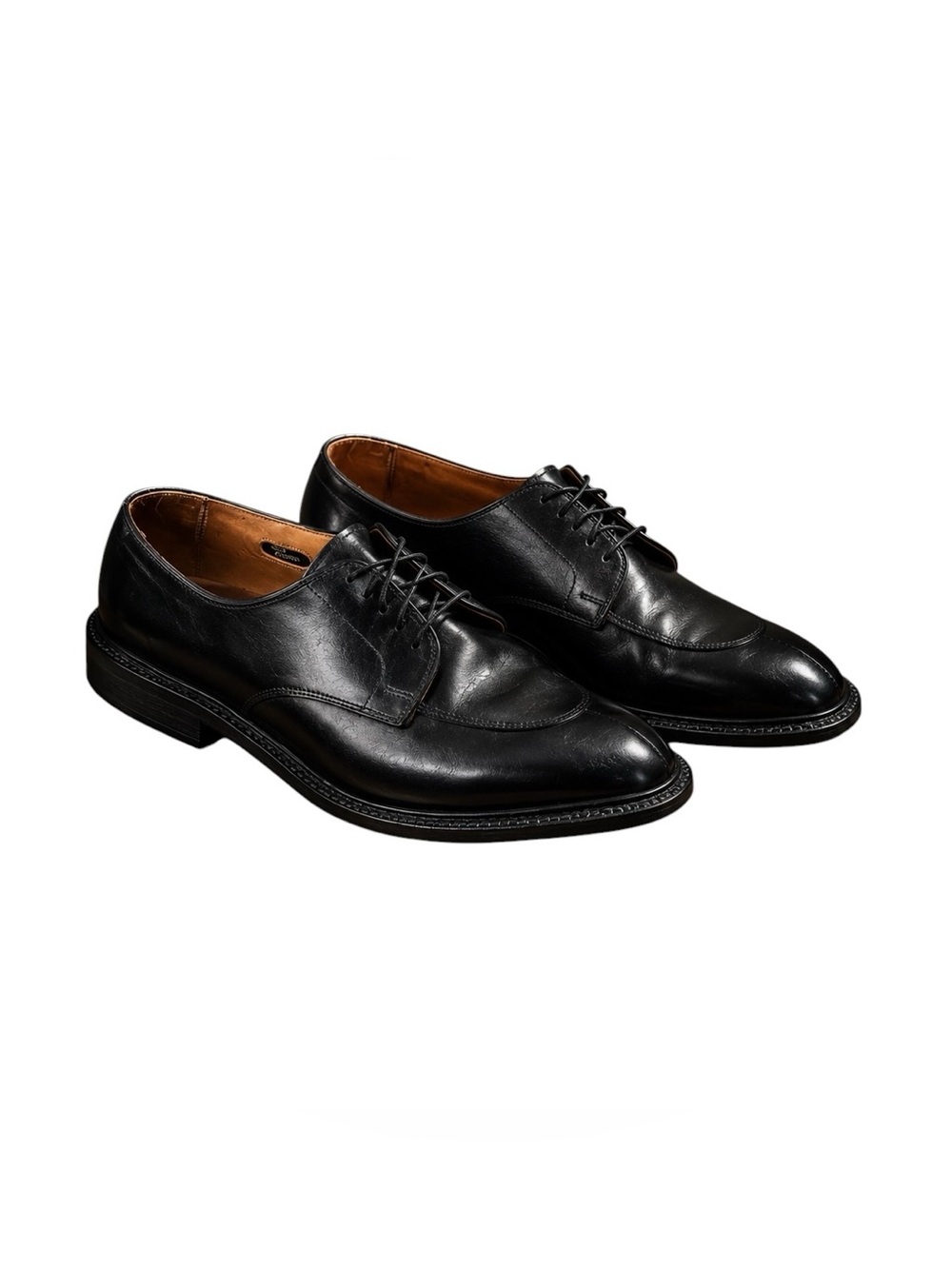 ALLEN EDMONDS Walton Black Split Toe Blucher Mens 10.5D  Leather Dress Shoe USA